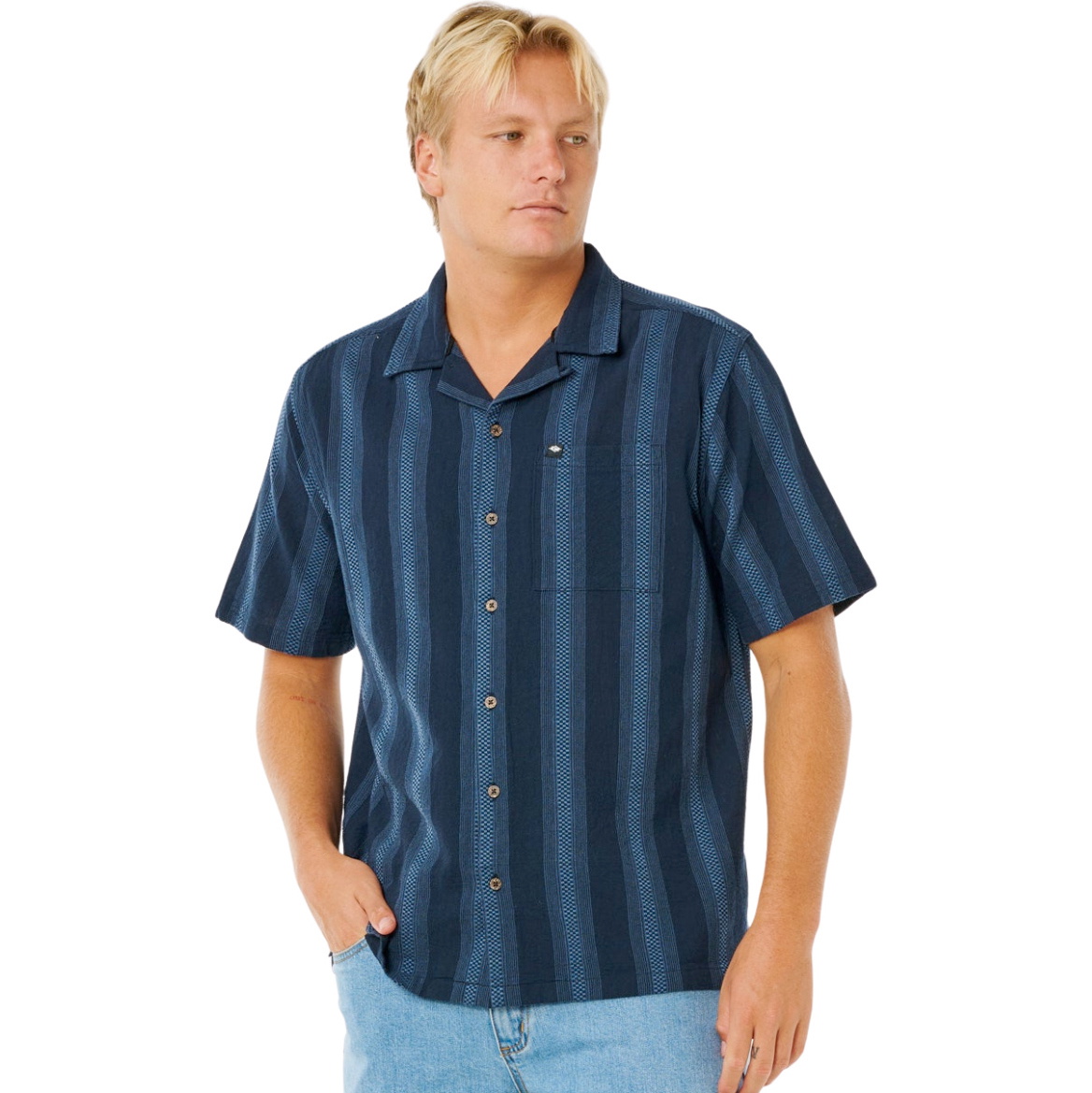 2026 Rip Curl Mens Classic Surf Weaver Shirt 06RMSH - Dark Navy